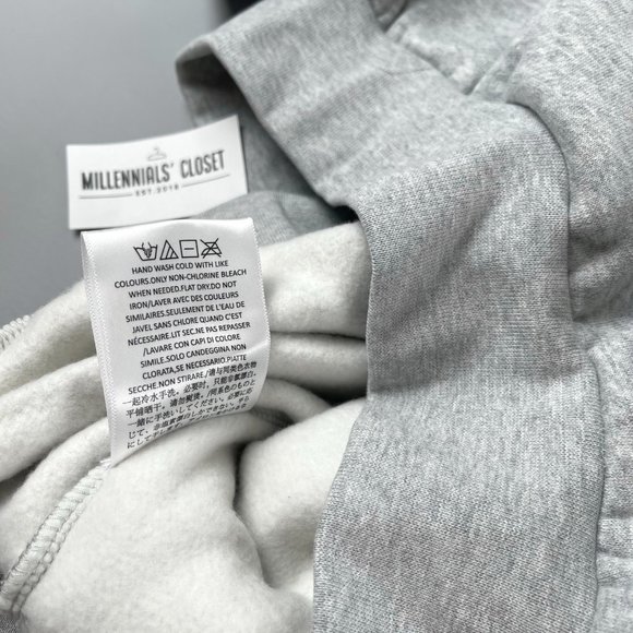Fear of God Essentials Nylon Fleece Hoodie Light Heather Grey Mint Leaf - Picture 6 of 6
